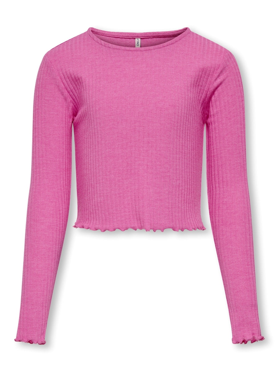 Only Mädchen Langarmshirt Rippshirt Geschenkidee KOGNELLA L/S O-NECK