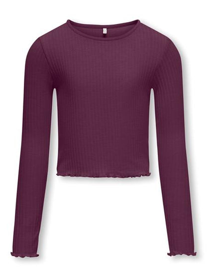 Only Mädchen Langarmshirt Rippshirt Geschenkidee KOGNELLA L/S O-NECK