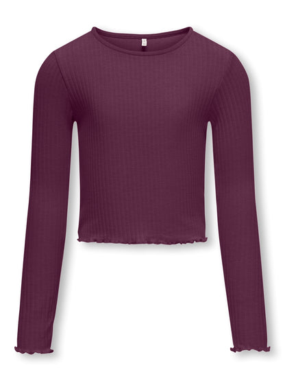 Only Mädchen Langarmshirt Rippshirt Geschenkidee KOGNELLA L/S O-NECK
