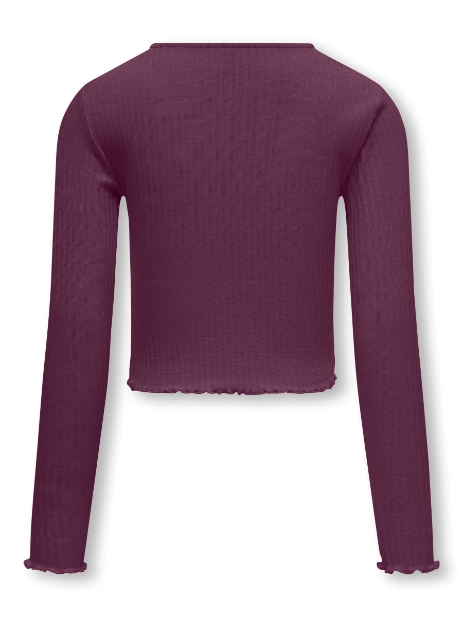 Only Mädchen Langarmshirt Rippshirt Geschenkidee KOGNELLA L/S O-NECK