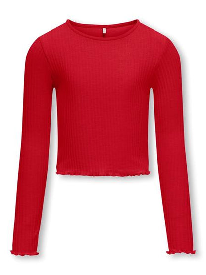 Only Mädchen Langarmshirt Rippshirt Geschenkidee KOGNELLA L/S O-NECK