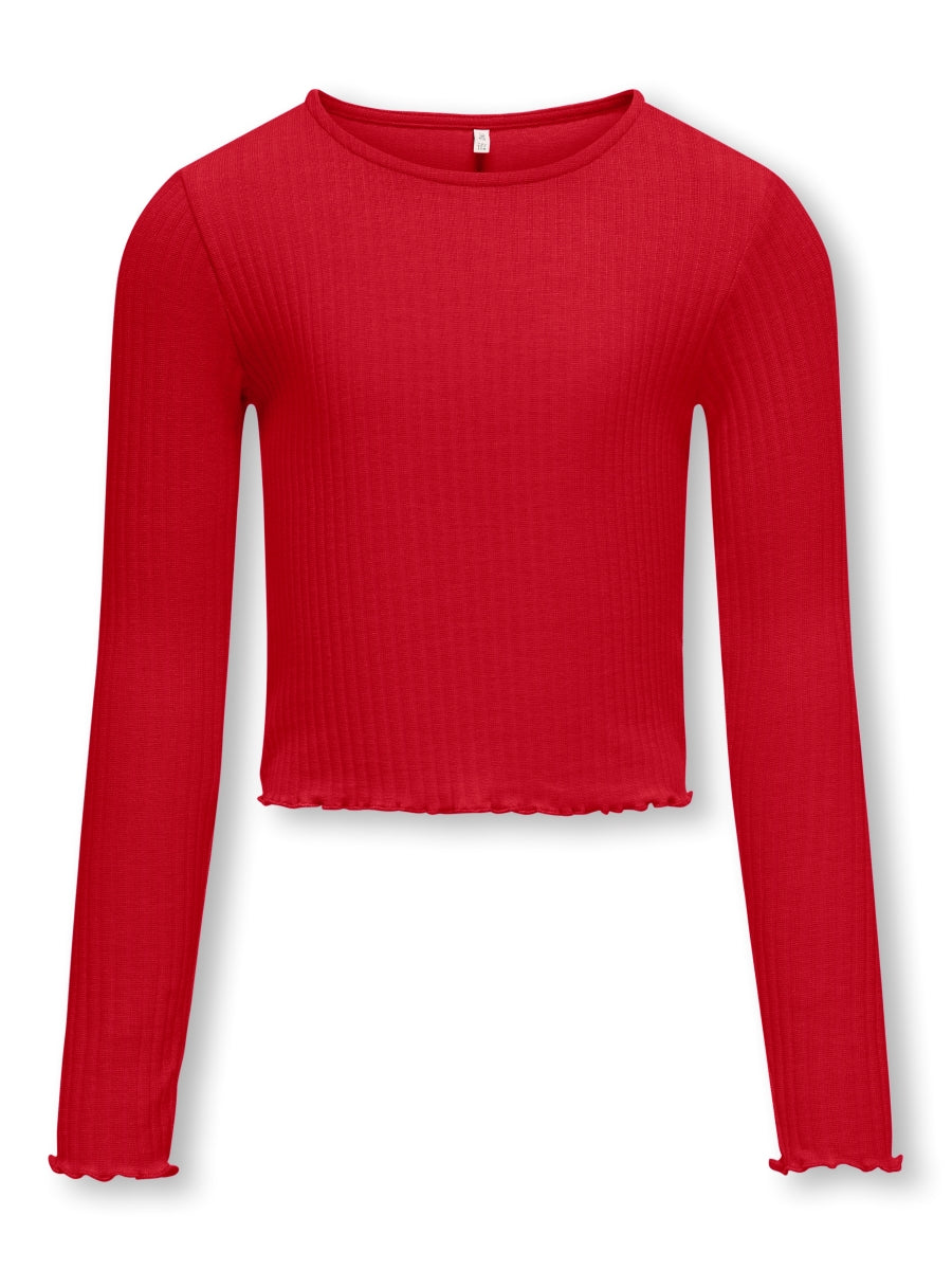 Only Mädchen Langarmshirt Rippshirt Geschenkidee KOGNELLA L/S O-NECK