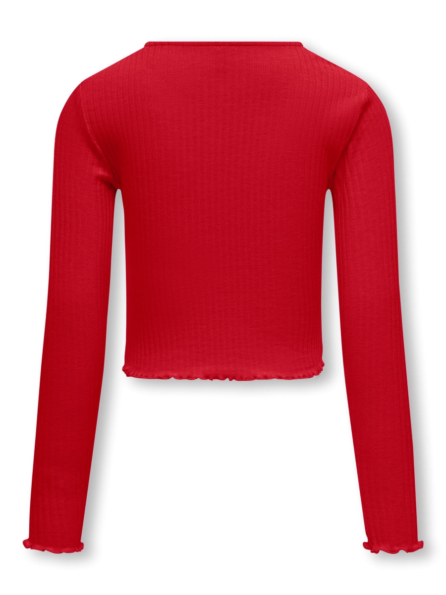 Only Mädchen Langarmshirt Rippshirt Geschenkidee KOGNELLA L/S O-NECK