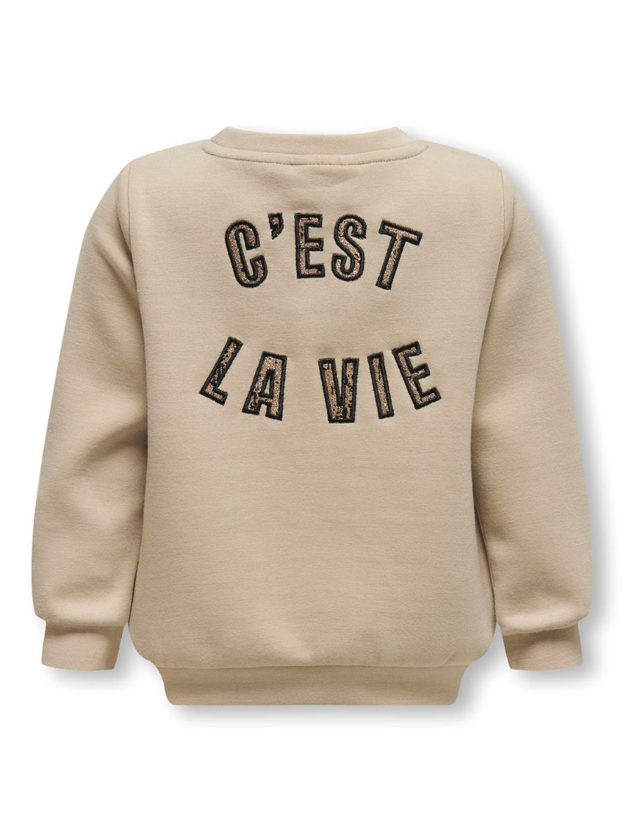 Only Mädchen Sweatshirt Rückenapplikation KMGMAYRA