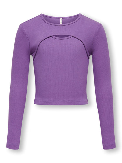 Only Mädchen Langarmshirt Rippshirt KOGNESSA LIFE