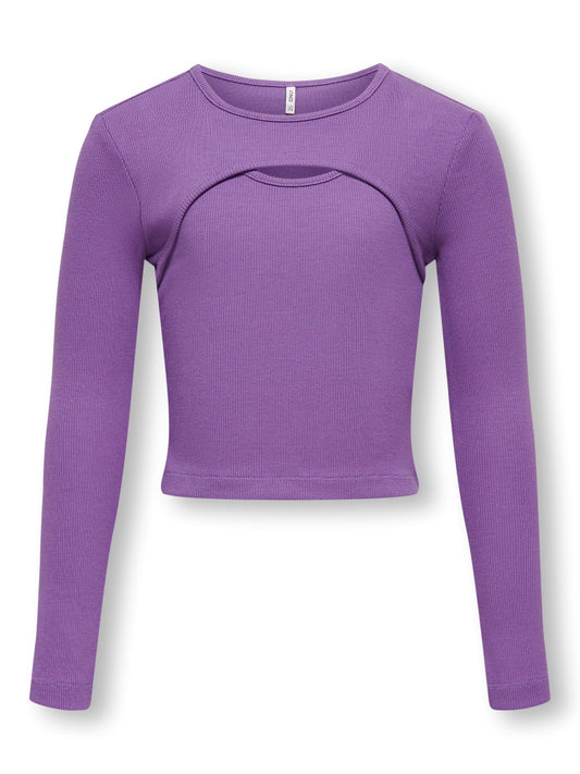 Only Mädchen Langarmshirt Rippshirt KOGNESSA LIFE
