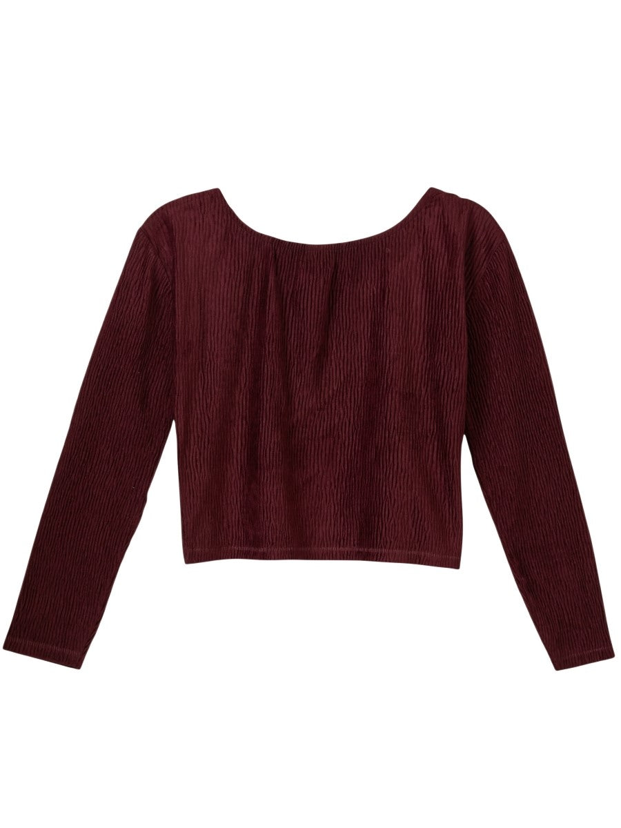 s.Oliver Mädchen Samtshirt plissiert 2170388