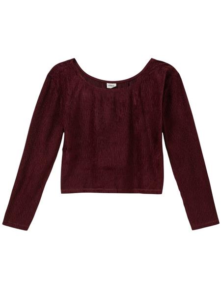 s.Oliver Mädchen Samtshirt plissiert 2170388
