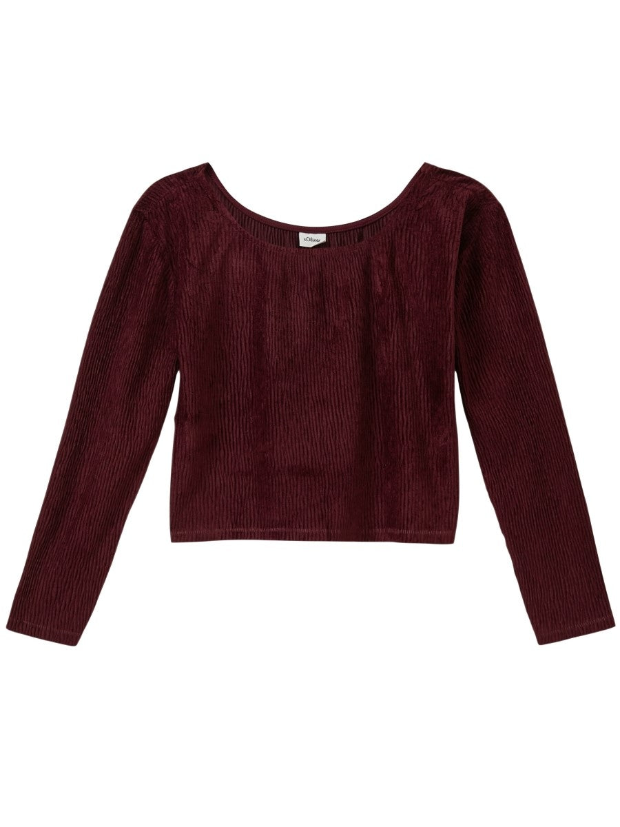 s.Oliver Mädchen Samtshirt plissiert 2170388