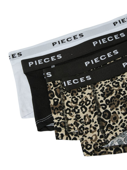 PIECES Damen Hipster 4er Pack PCLOGO