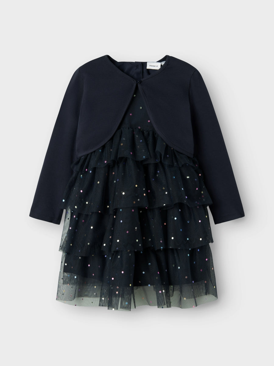 Name it Mädchen Kleid mit Jacke festlich NMFRASILLE