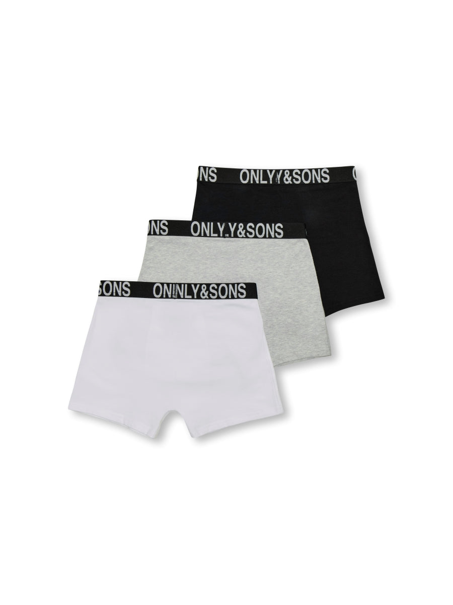 ONLY & SONS Jungen Boxershorts 3er Pack Logobund OSJFITZ