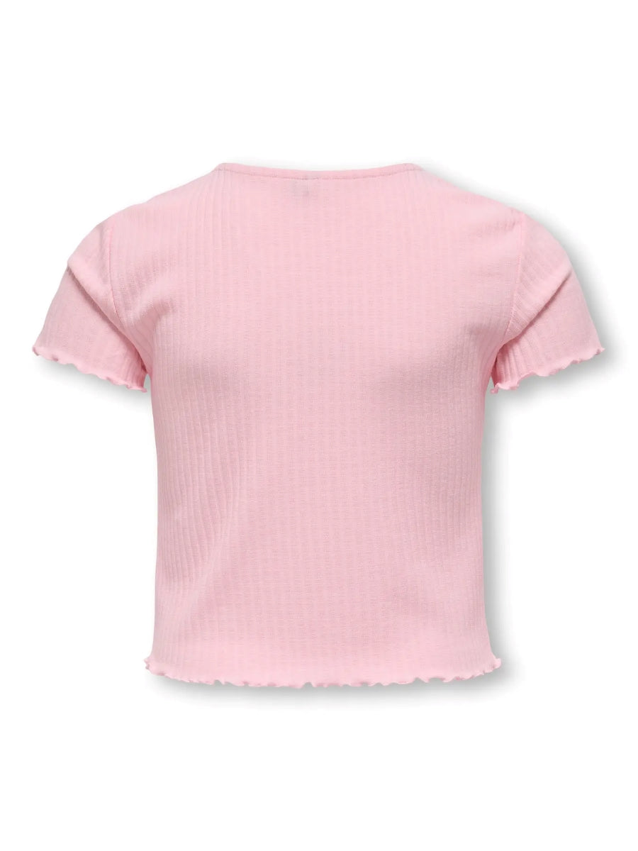 Only Mädchen T-Shirt Rippshirt Geschenkidee edel top KOGNELLA