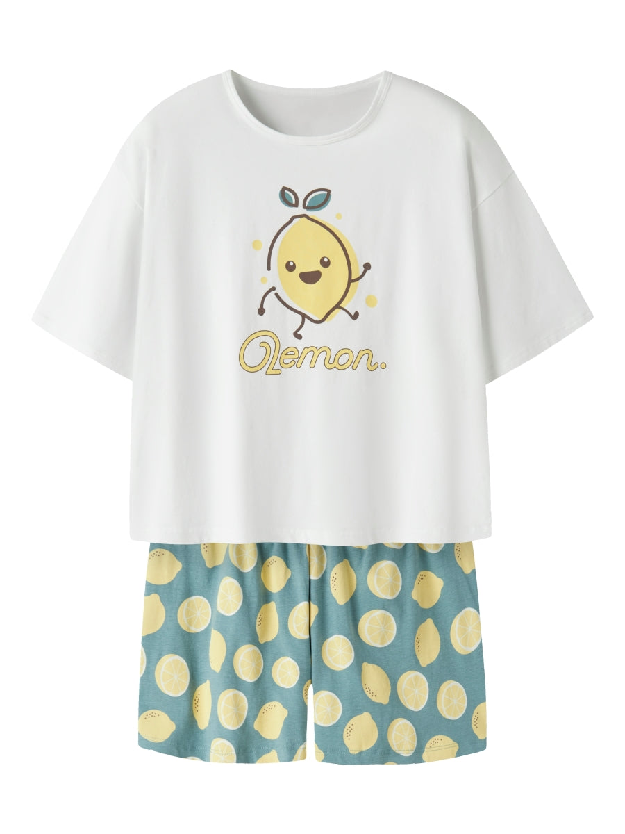 Name it Mädchen Schlafanzug kurz NKFNIGHTSET LEMON 13257118