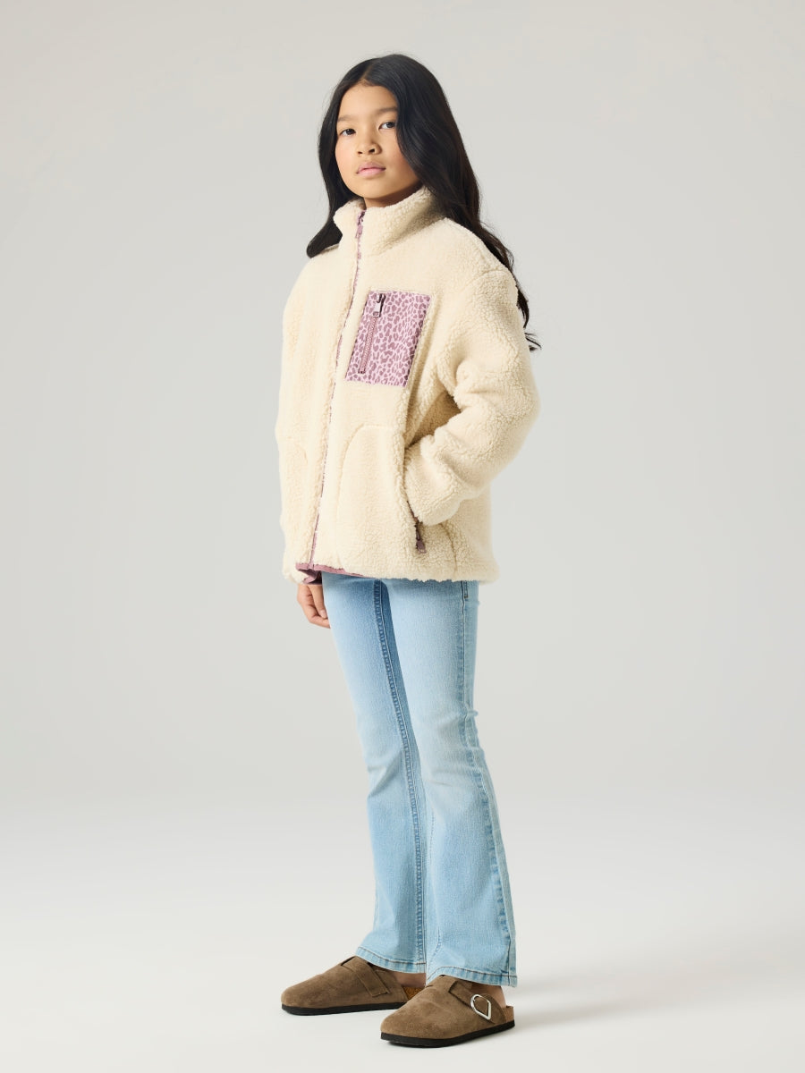 Name it Mädchen Teddyjacke Fleecejacke Übergangsjacke 13237747 NKFMONICA Leo