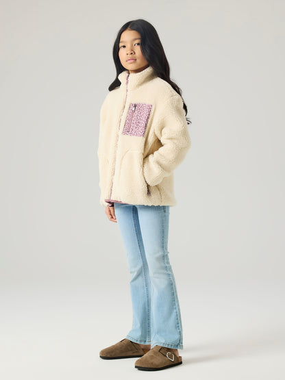 Name it Mädchen Teddyjacke Fleecejacke Übergangsjacke 13237747 NKFMONICA Leo