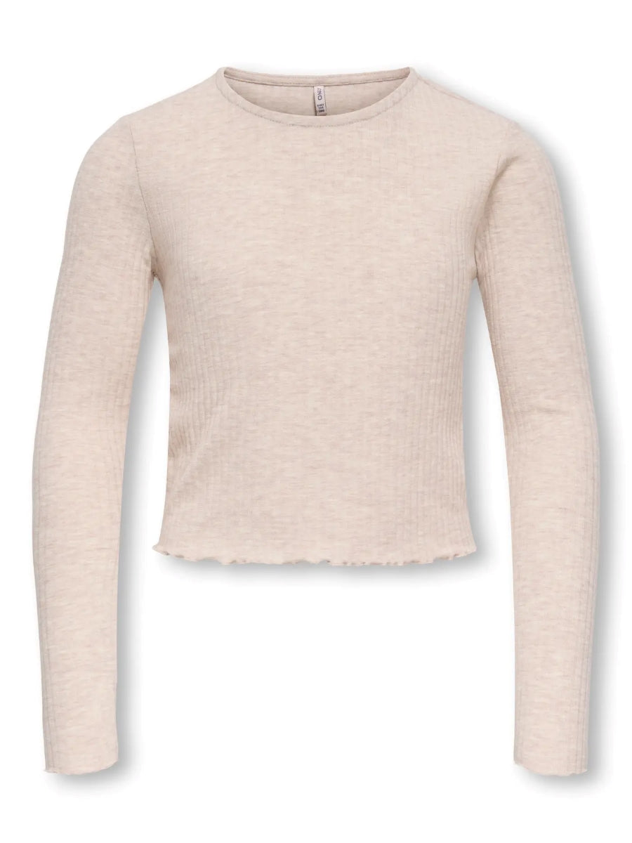 Only Mädchen Langarmshirt Rippshirt Geschenkidee KOGNELLA L/S O-NECK