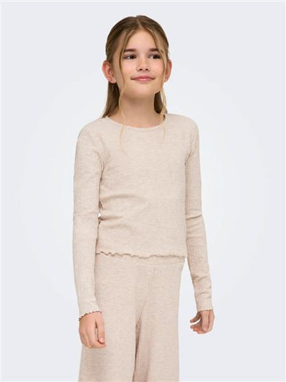 Only Mädchen Langarmshirt Rippshirt Geschenkidee KOGNELLA L/S O-NECK