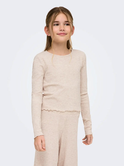 Only Mädchen Langarmshirt Rippshirt Geschenkidee KOGNELLA L/S O-NECK