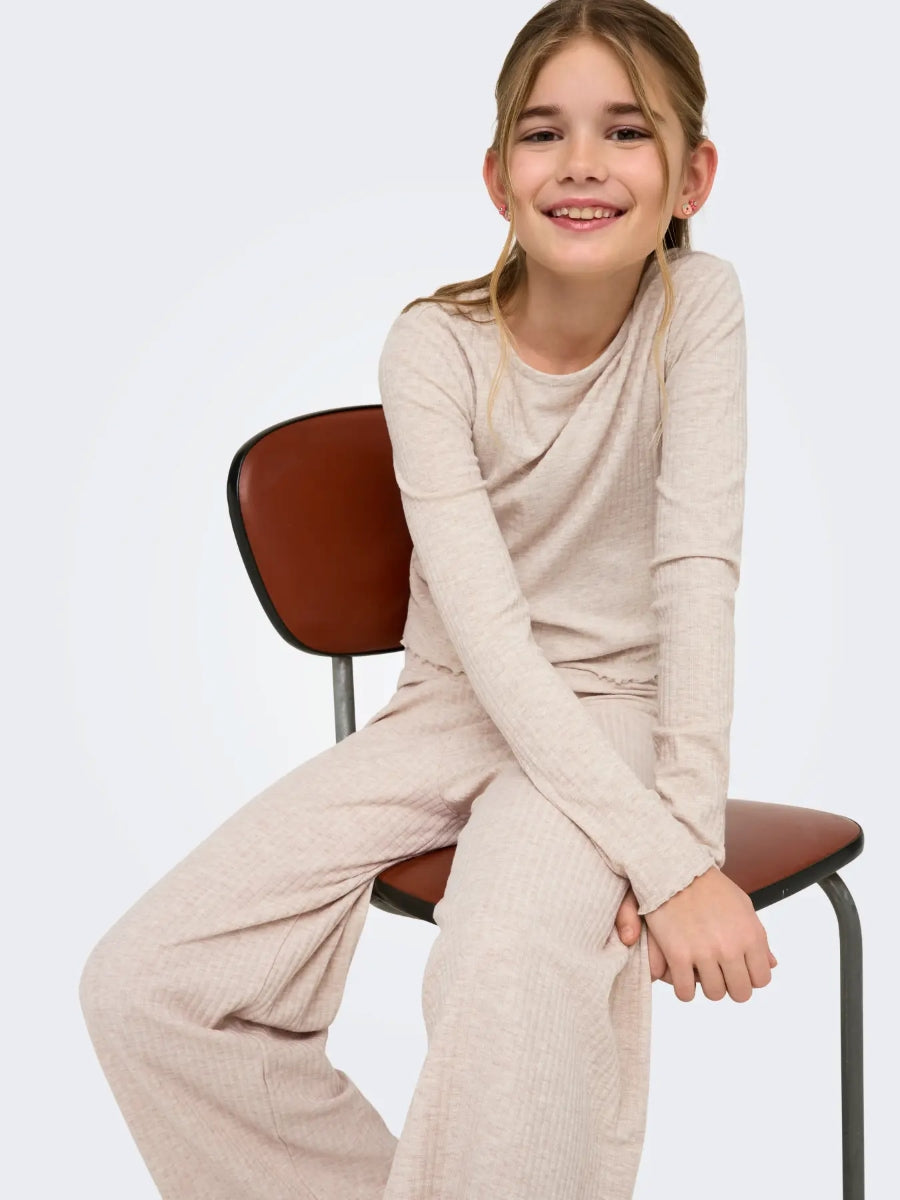Only Mädchen Langarmshirt Rippshirt Geschenkidee KOGNELLA L/S O-NECK