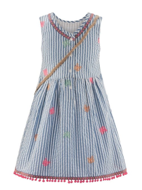 Happy Girls Mädchen Sommerkleid Schmetterling Tasche 961358