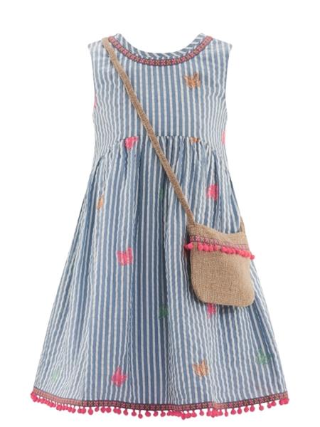 Happy Girls Mädchen Sommerkleid Schmetterling Tasche 961358