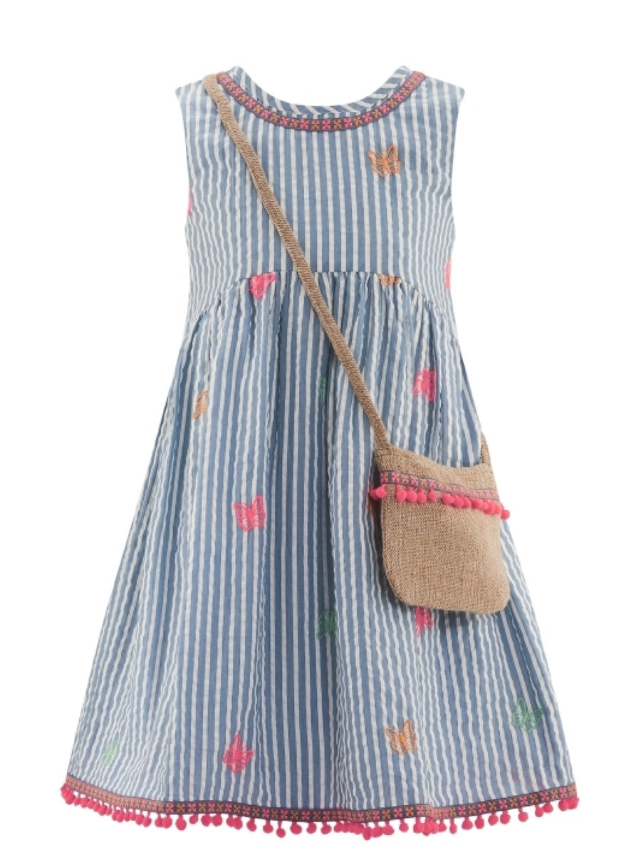 Happy Girls Mädchen Sommerkleid Schmetterling Tasche 961358