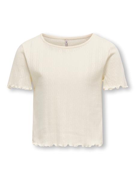 Only Mädchen T-Shirt Rippshirt KOGCARLOTTA LIFE S/S TOP JRS