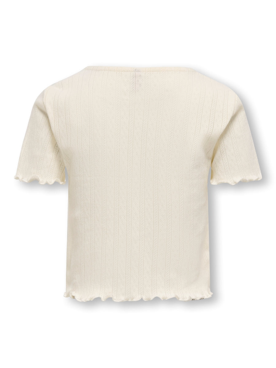 Only Mädchen T-Shirt Rippshirt KOGCARLOTTA LIFE S/S TOP JRS