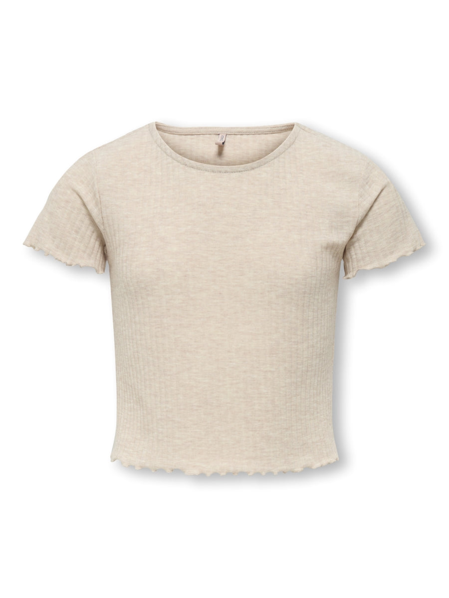 Only Mädchen T-Shirt Rippshirt Geschenkidee edel top KOGNELLA
