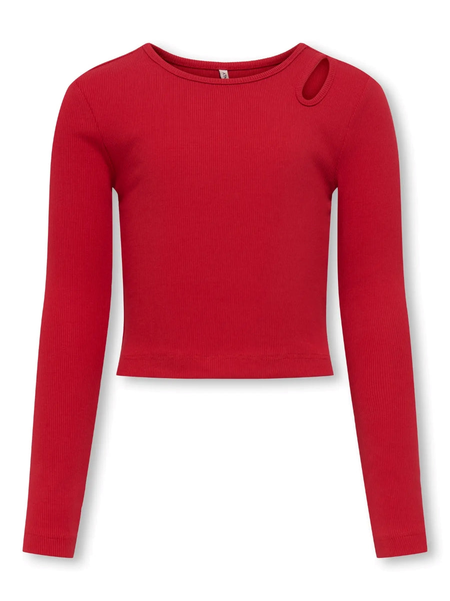 Only Mädchen Langarmshirt Rippshirt KOGNESSA LIFE
