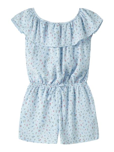 Name it Mädchen Jumpsuit Leopard NKFVINAYA 13215907 140  Ice Water/ 98% Polyester, 2% Elasthan