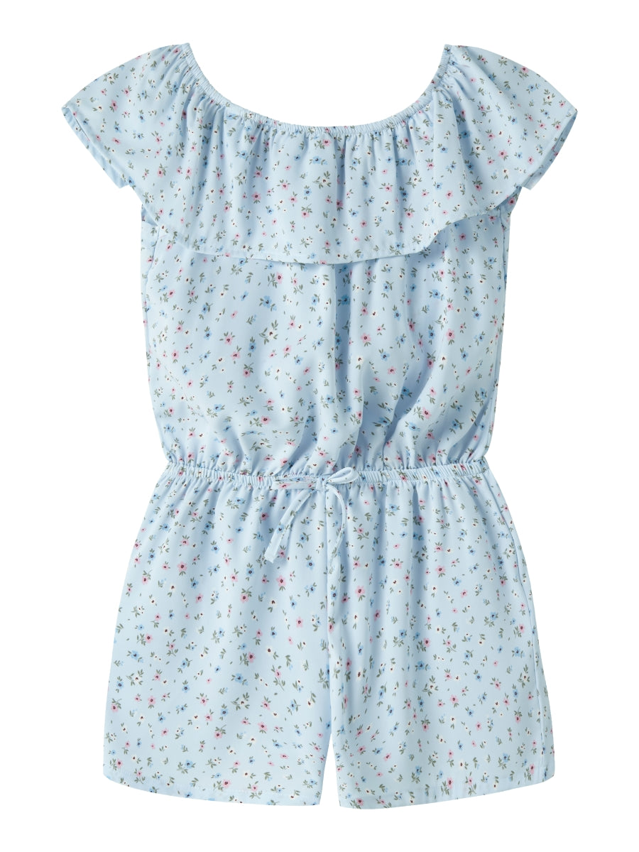 Name it Mädchen Jumpsuit Leopard NKFVINAYA 13215907 158  Ice Water/ 98% Polyester, 2% Elasthan