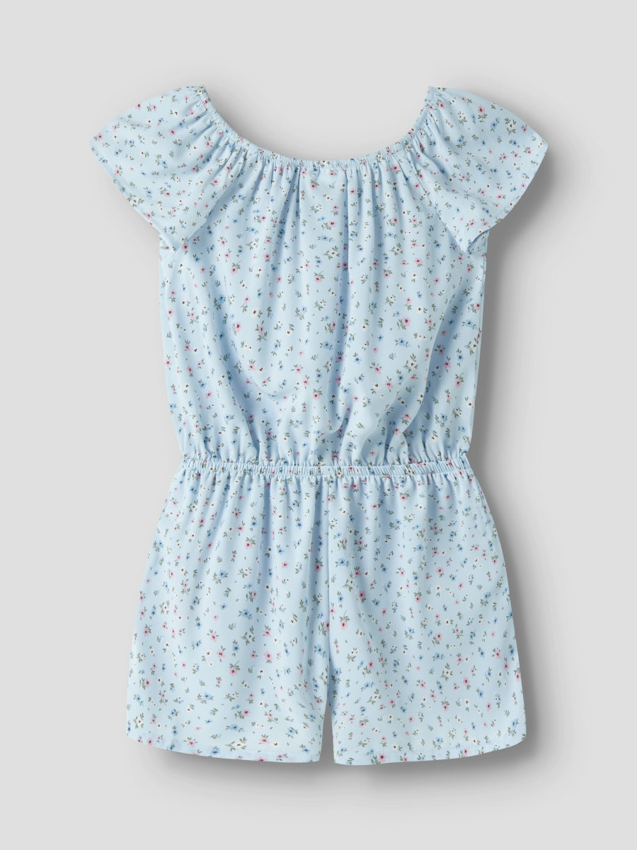 Name it Mädchen Jumpsuit Leopard NKFVINAYA 13215907 128  Ice Water/ 98% Polyester, 2% Elasthan