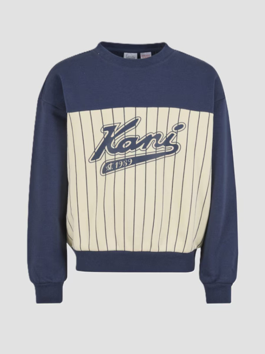 Karl Kani Junior Sweatshirt Varsity Pinstripe 16603