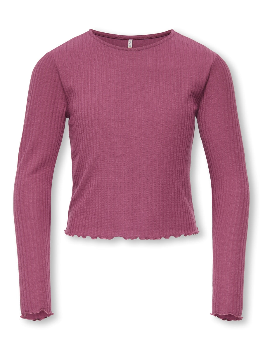Only Mädchen Langarmshirt Rippshirt Geschenkidee KOGNELLA L/S O-NECK