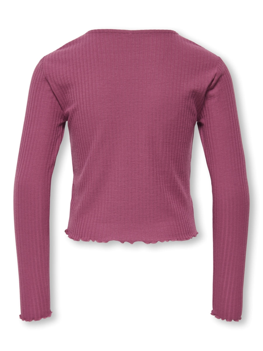 Only Mädchen Langarmshirt Rippshirt Geschenkidee KOGNELLA L/S O-NECK