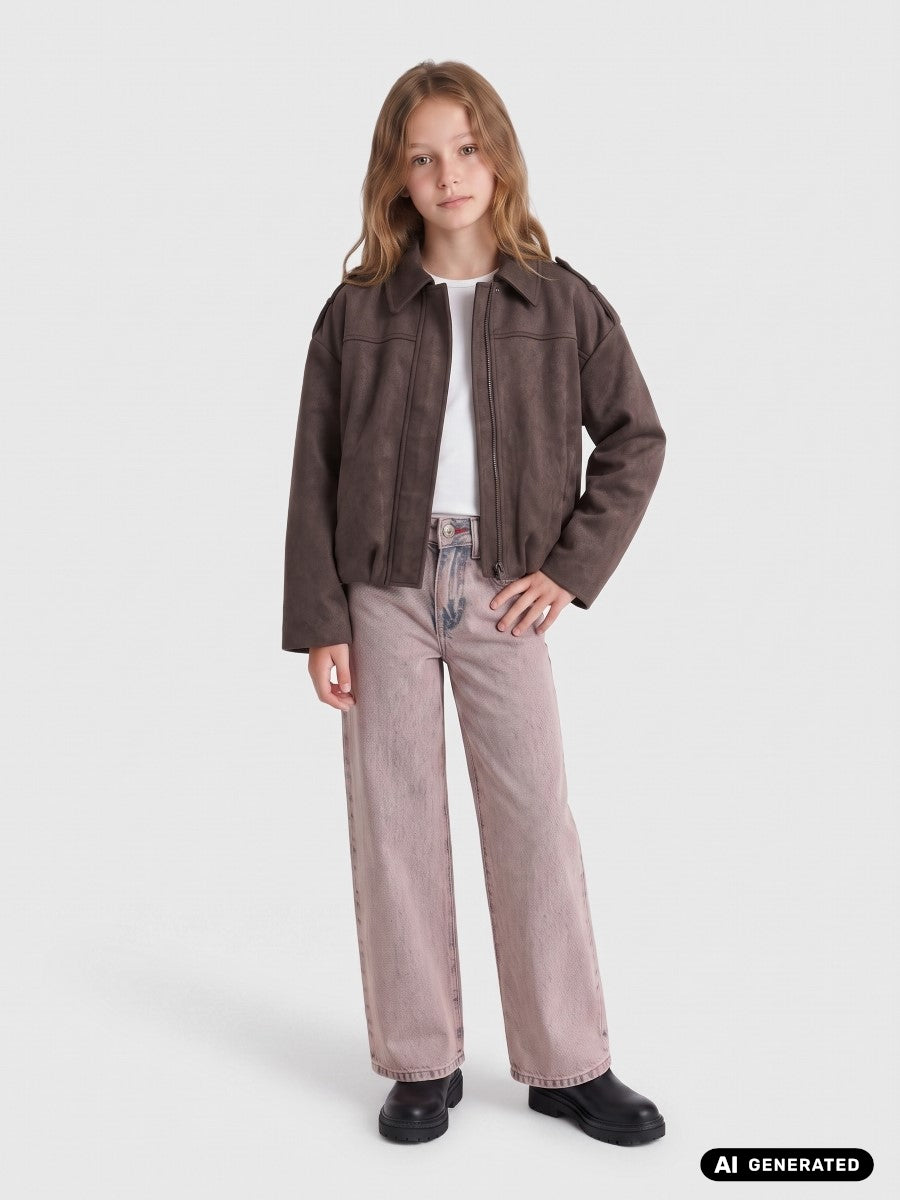 Only Mädchen Jacke Wildlederoptik KOGNIA 15382340
