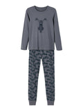 Name it Kinder Schlafanzug Blau Grau Grün hochwertig NKMNIGHTSET
